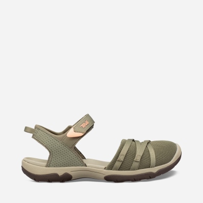 Teva Tirra CT - Women's Teva Hiking Sandals - Olive | India (JVCS92716)